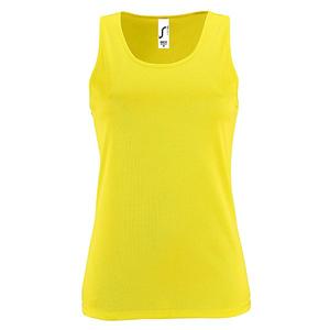 Женский спортивный топ без рукавов Sols, Neon Yellow