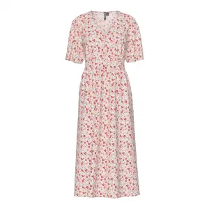 Платье с коротким рукавом Pieces Tala Midi, белый