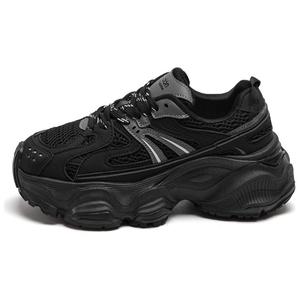 AGSDON Низкие массивные кроссовки женские — черные [Всесезонные] 241048, цвет Black[All-Season]241048