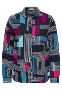 Рубашка CECIL Blouse, цвет blue/mixed colors