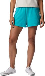 Женские шорты Columbia Trek French Terry, Bright Aqua/White Csc Stacked Logo
