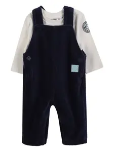 Комплект комбинезона из вельвета с рубчиком Timberland Kids, черный