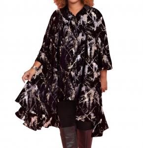 Платье Birdie с принтом "брызги яичного ликера" - Plus в черном цвете On The Plus Side