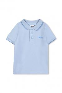 Хлопковая поло для малышей Boss, синий