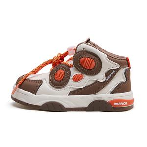 Устойчивые к скольжению и истиранию высокие детские скейтбордские кроссовки Kids' WARRIOR, бежевый/оранжевый