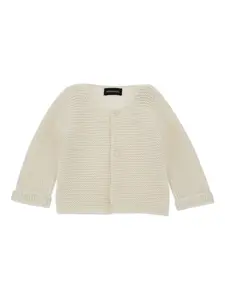 Кардиган с вышитым логотипом Monnalisa, нейтральный