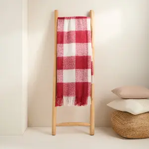 Декоративное одеяло Check Basics El Corte Inglés, красный