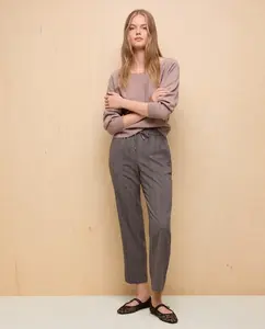 Женские однотонные брюки Easy Wear, коричневый