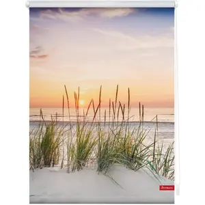 Рулонная штора с боковым креплением Rollo Klemmfix, без сверления, светонепроницаемая, Северное море - красно-белая светонепроницаемая, защита от бликов | защита от посторонних взглядов, свободно висящая Lichtblick Original, красный/белый/белый