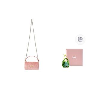 Lee Вельюровая мини-сумочка женская розовая, Pink-Includes Chain
