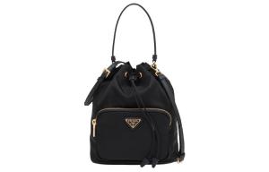 Сумка через плечо Re-Nylo из нейлона и кожи на шнурке черная PRADA