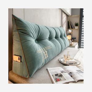 Треугольная подушка для спинки, подушка для изголовья кровати, прикроватная подушка, длинная подушка для чтения, подушка для поддержки спины на диване/кровати со съемным чехлом, мягкая и удобная (Цвет: I, Размер: 18) COZMAX