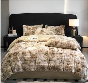 FGDSEEEKJUFHH Комплект постельного белья зимний роскошный королевский утолщенный теплый плюшевый