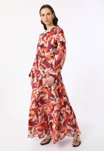 Скромное длинное платье с цветочным узором Modanisa, Multi Coloured