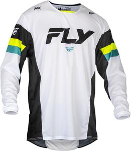 Мотокроссовая майка FLY Racing kinetic prix 2024, White/Black