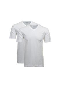 Комплект мужских футболок (2 шт.), рукав 1/2, майка, V-образный вырез RAGMAN, белый