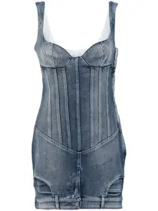 Джинсовое платье Upside Down OFF-WHITE, синий