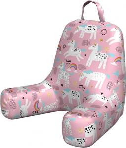 Наволочка для подушки для чтения Lunarable Unicorn, с рисунком лошадей и радуг в стиле фэнтези, без наполнителя, из мягкой ткани, маленький размер, разноцветная., Multicolor