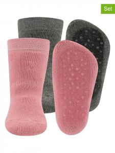 Ewers Комплект из 2 пар: носки ABS серо-розового цвета