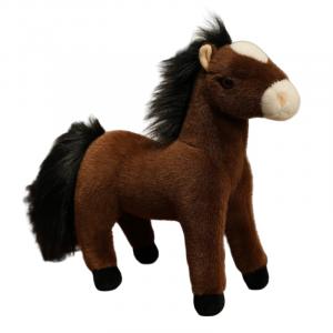 Трехцветная плюшевая кукла Meteor Horse высотой 30 см MENGDINUO, темно-коричневый