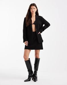 Мини-юбка-стрейч Object черного цвета