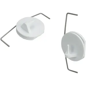 Держатель зажимов Liedeco, (комплект, 2 шт.), для витрин, белый