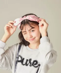 Бархатная повязка на голову с лентой Avv, цвет Pink