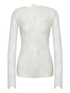 Alberta Ferretti кружевной топ, серый