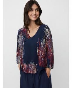 Женская блузка MaBenika с рукавами 3/4 и V-образным вырезом Masai Copenhagen, Red dahlia