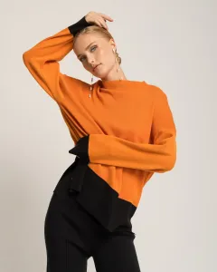Женский вязаный джемпер с выраженными манжетами Niza, оранжевый