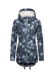 Переходная куртка Zuzka с цветочным принтом Ragwear, синий