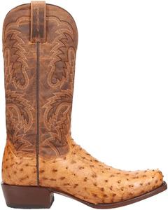 Мужские ботинки Dan Post Marco из страусиной кожи с квадратным носком, на молнии, повседневные, средней высоты - коричневые