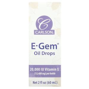 Добавка Carlson E-Gem Oil Drops без фталатов, 60 мл