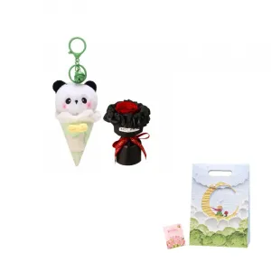 Очаровательный зверек в виде мороженого, кролик панда котенок, плюшевый кулон брелок для ключей в форме мороженого, высота 13см Jinnew