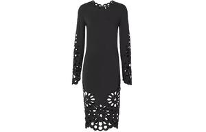 Burberry женское платье с длинными рукавами, цвет Black
