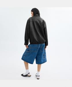 Кожаная куртка оверсайз