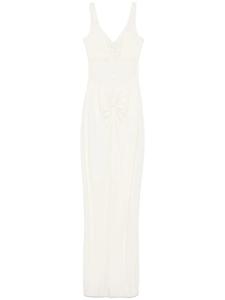 MANURI платье макси с драпировкой, белый