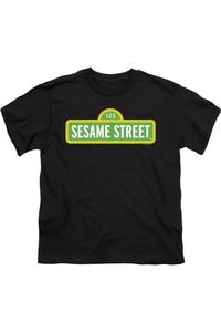 Футболка с коротким рукавом для детей с логотипом Sesame Street Gildan, черный