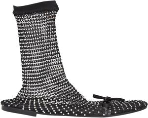 NSZPD Женские ботильоны из сетки с украшением из страз, на плоской подошве, с круглым носком, на шнуровке, модные ботинки с бантиками для осени/весны - черные