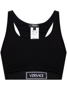 Топ с логотипом Versace, черный