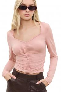 No Matter What Лонгслив в пыльно-розовом цвете