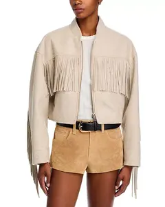 Укороченная куртка с бахромой Blanknyc, бежевый