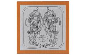 FINESSE Шелковый шарф Женский Оранжевый HERMES