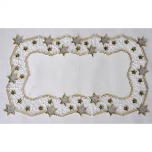 Вышивки Плауэн Скатерть Золотая ель Stickereien Plauen, зеленый