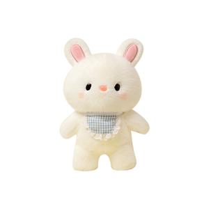 Плюшевая игрушка милый кролик с прищуром, кукла в стиле треугольного шарфа-слюнявчика, плюшевая кукла высотой 20см MENGXIAOZAI