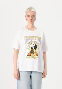 Футболка с принтом NMIDA KOKOON O NECK Noisy May, белый