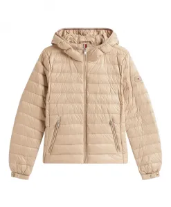Пуховая куртка с капюшоном Tommy Hilfiger, бежевый