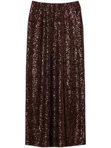 TWINSET длинная юбка с пайетками, коричневый