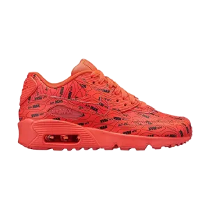 Кроссовки Nike Air Max 90 SE GS 'All Over Logo', оранжевый