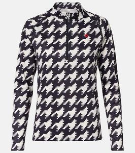 Худи для лыж в стиле houndstooth Perfect Moment, B&W Houndstooth